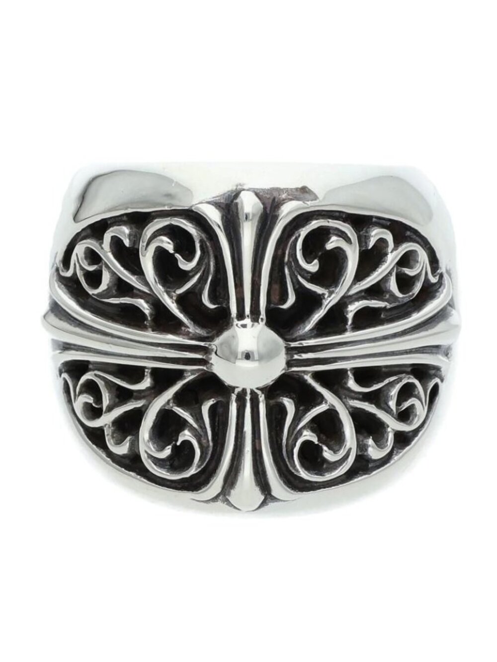 Chrome Hearts Classic Oval Cross Silver Ring
